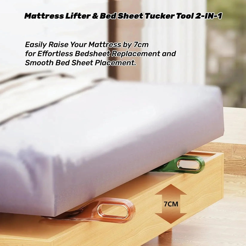 2 in 1 Mattress Lifter & Bed sheet Tucker Tool 🔥(Buy 1 Get 1 Free)
