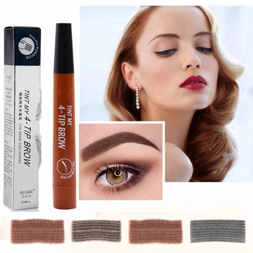 Waterproof 4 Points Long Lasting Eyebrow Pen